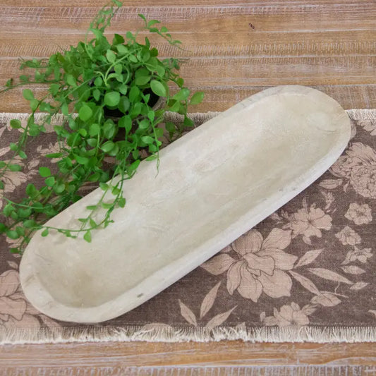 Raw Wood Oval Tray