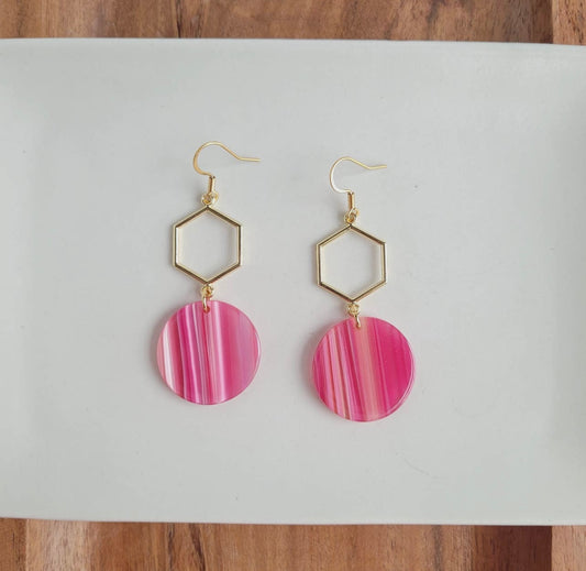 Layla Earrings - Rose Pink